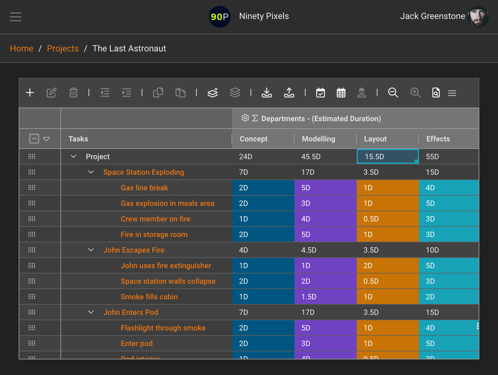 Accurate bidding for VFX projects